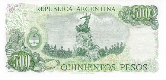 Argentinien p303a-1 500 Pesos 1977